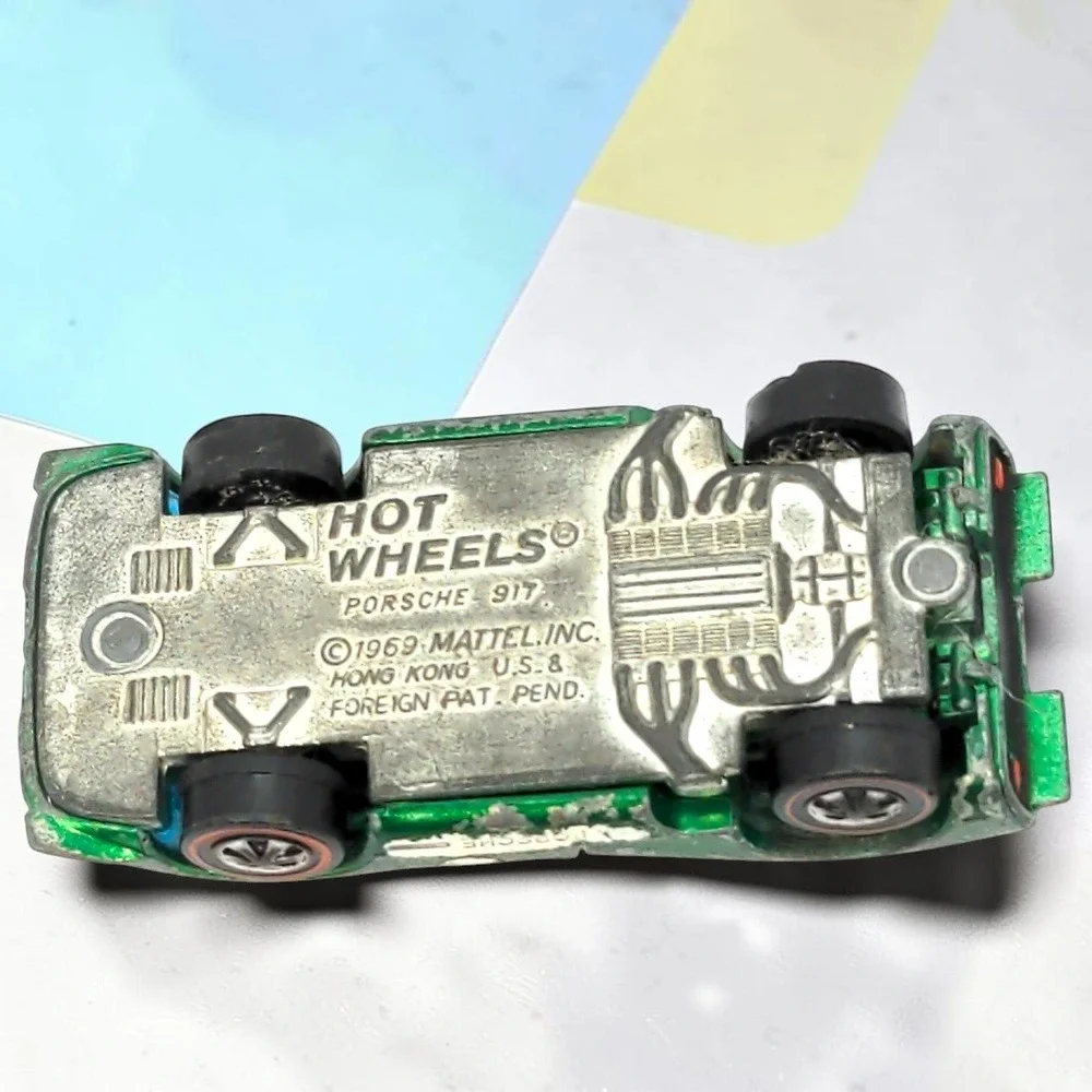 VTG 60s Hot Wheels Porsche 917 1/64 Diecast Green Spectraflame Redline Hong Kong